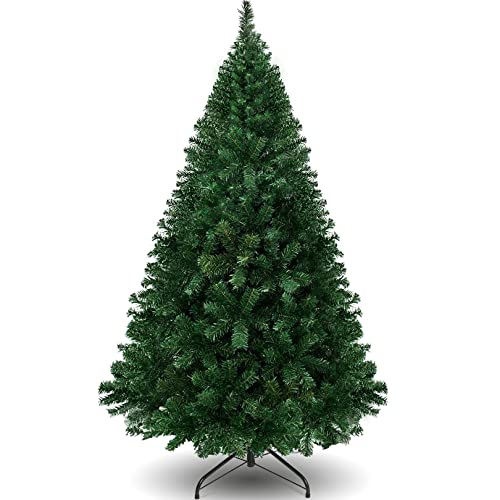 Ainuoo 6Ft Christmas Tree With 918 Branch Tips, Easy Assembly Hinged Artificial Xmas Tree With Foldable Base, Spruce Artificial Full Christmas Tree For Home, Office, Party, Holiday Decoration, Green #TOP24