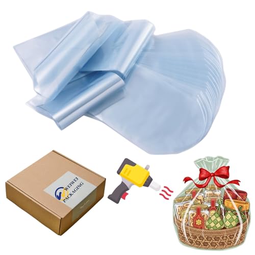 Image of Weiwei - 100PCS 18 X 24 inch Odorless PVC Heat Dome Shrink Wrap Bags 100 Gauge with Vent Hole