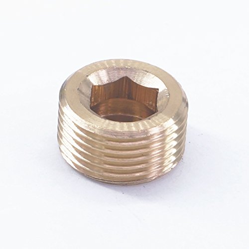 Sorekarain M20X1.5Mm Male Brass Countersunk Plug Internal Hex Head Socket Pipe Fitting