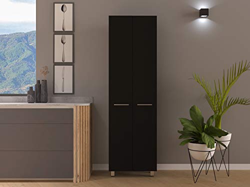 YINFITIN 79" 5-Shelf Pantry Storage Cabinet, Kitchen Pantry Cabinets with