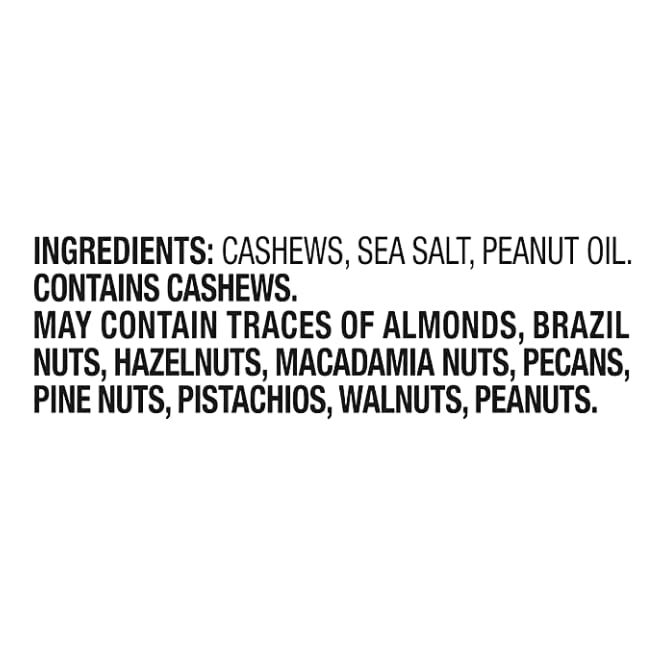 Roasted Whole Cashews with Sea Salt, 33 oz. (33 Ounce (2 Pack))