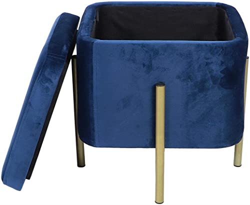 Taburete en flanella de alta calidad y base dorada elegante de 42 cm de altura 6
