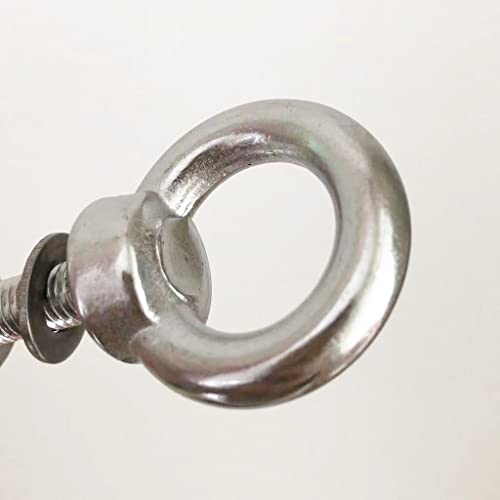 Image of M8 Shoulder Eye Bolt, 4pack Stainless Steel Eye Bolts 5 /16 inch Heavy Duty Screw Bolt Accessories Include Nuts and Washer(Thread Length 50mm)