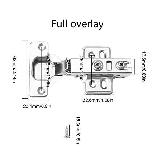 Muntico Cabinet Hinges Kitchen Cupboard Hinges, Bedroom Wardrobe Door Hinges For Bathroom Bedroom Dining Room Full Overlay Mute Hydraulic Soft Close Hinges, Folded Door Hinges With 12Pcs Screws (10) #TOP1