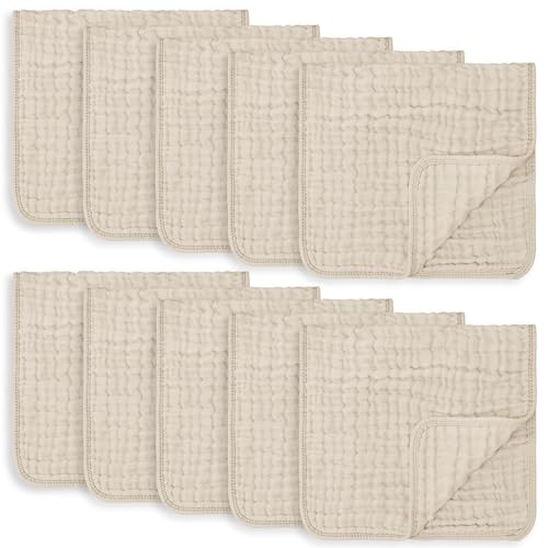 Comfy Cubs Muslin Burp Cloths and Muslin Baby Bibs Bundled2