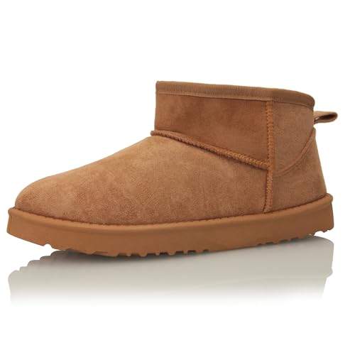 Procity Mini Stiefeletten Damen Warm Gefüttert Wildleder Optik...
