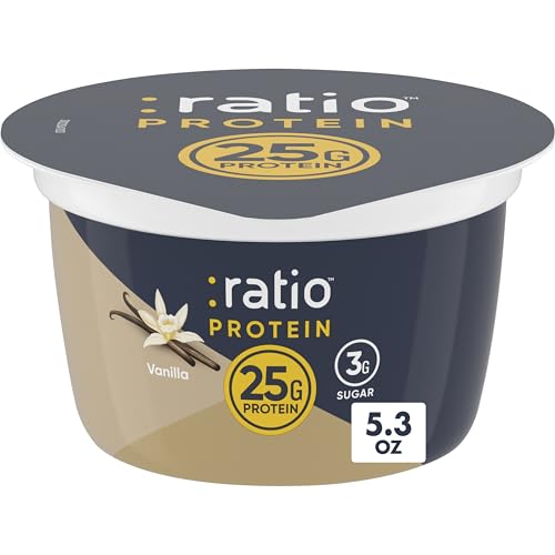 Ratio Yogurt Protein Cultured Dairy Snack, Vanilla, 25g Protein, 5.3 OZ