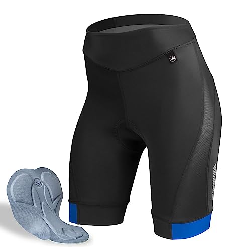 AERO|TECH|DESIGNS | Women's Elite Padded Cycling Shorts | Premium Long Distance Biking Short | Medium | Royal Blue