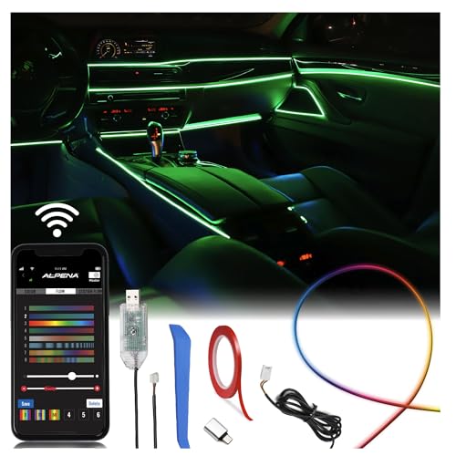 Luz LED USB Alpena de 45 pulgadas con tecnología RGBIC de haz delgado para coche
