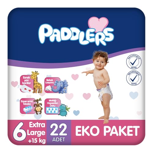 Paddlers Bebek Bezi 6 Numara X-Large (15+ Kg) 22 Adet – Eko Paket