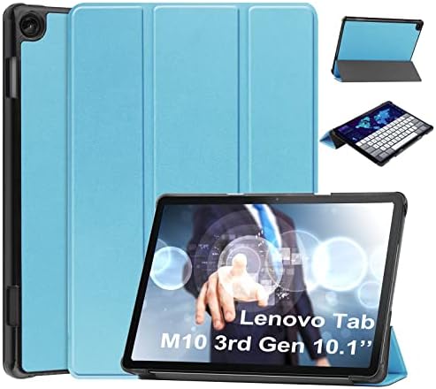[3rd Gen, 2022 Release] YRH Case For Lenovo Tab M10 10.1 Inch,Tablet Folio Leather Cover with Auto/Sleep Function for Lenovo M10 3rd Gen Case 10.1 TB328FU / TB328XU (Black)