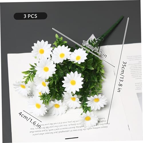 Margaritas artificiales blancas para centros de mesa en bodas y banquetes de verano 8