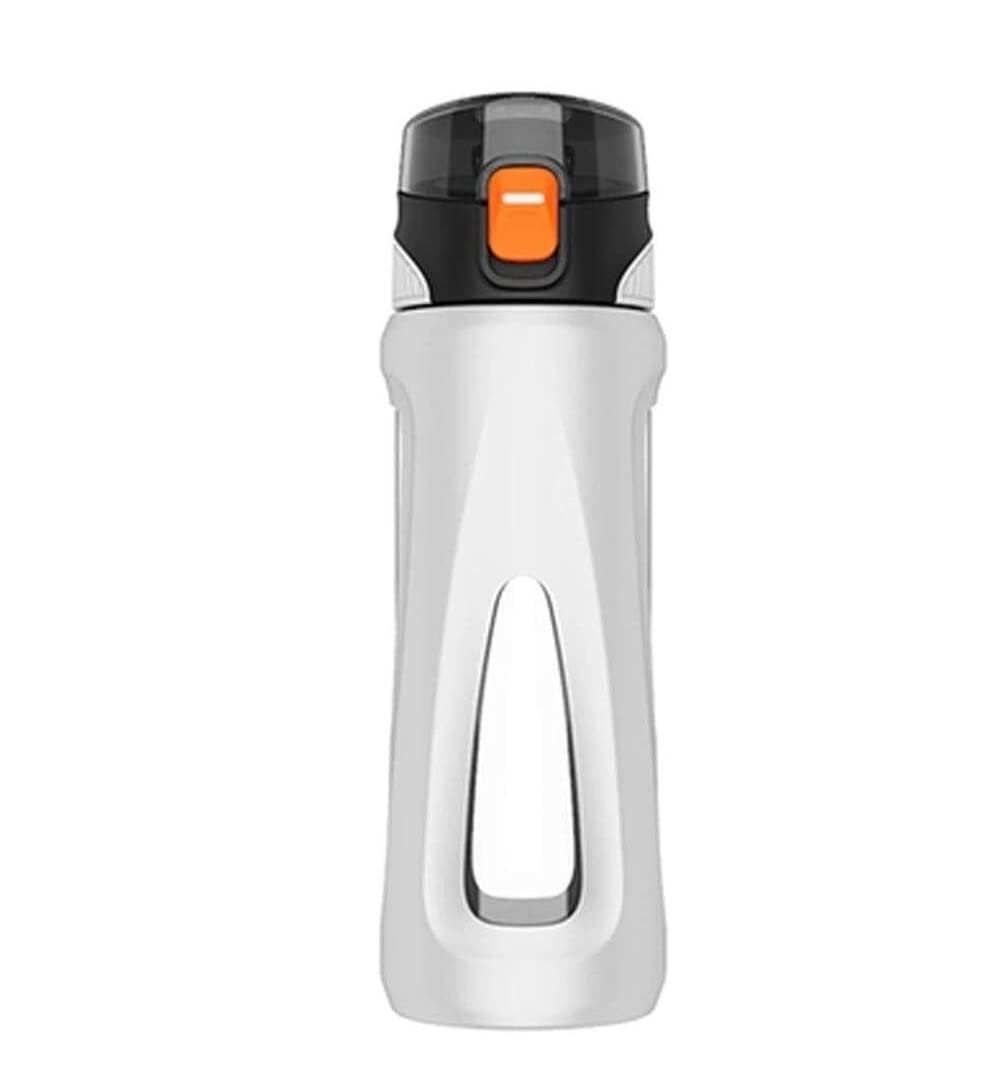 Ryakos Borraccia Sportiva Bottiglie d'Acqua con Bottiglia di Palestra a Manicotto Protettivo in Silicone, Bottiglia d'Acqua Riutilizzabile Trasparente Borraccia Sportiva in Sport E Tempo Libero