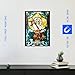 Displate Metal Poster The Witcher 3 - Stained Glass - Ciri - Game Room Bedroom Decor - Collectible Gift - Premium Decorations Wall Art Gifts Movie Posters - 12.6x17.7 in