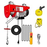 YATOINTO Electric Hoist 440 lbs with 13ft Wired Remote Control, 110V Electric Winch with 39.4ft Single Cable Lifting Height, Lift Hoist for Garage Warehouse Factories, Construction Site