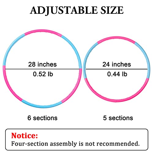 Liberry Kids Exercise Hoop, Detachable & Size Adjustable Toy Hoop, Professional Hoola Rings For Kids Blue,Pink #TOP1