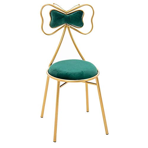 Houkai Simple Wrought Iron Lounge Chair/Home Restaurant Golden Dining Chair/Butterfly Chair/Metal Skeleton/Sedentary Not Tired (Color : D) #TOP25