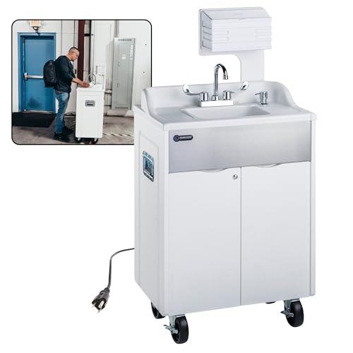 Ozark River Portable Sinks Titan PRO1 White Outdoor/Indoor Self-Contained Portable Hot Water Hand Washing Sink NSF Certified