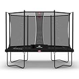 BERG Ultim Favorit Regular Trampolin | Rechteckig 410 cm | Schwarz | Mit Sicherheitsnetz Comfort | Airflow Sprungtuch | UV-beständige Randabdeckung | Robuster Stahlrahmen