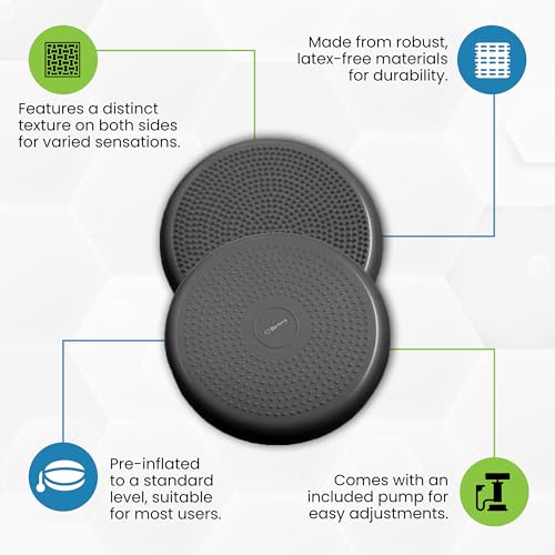 Image of Wobble Cushion Balance Disc - Wobble Disc & Wiggle Seat, Balance Pads for Physical Therapy, Wobble Disk, Sensory Room Equipment - Wobble Seat