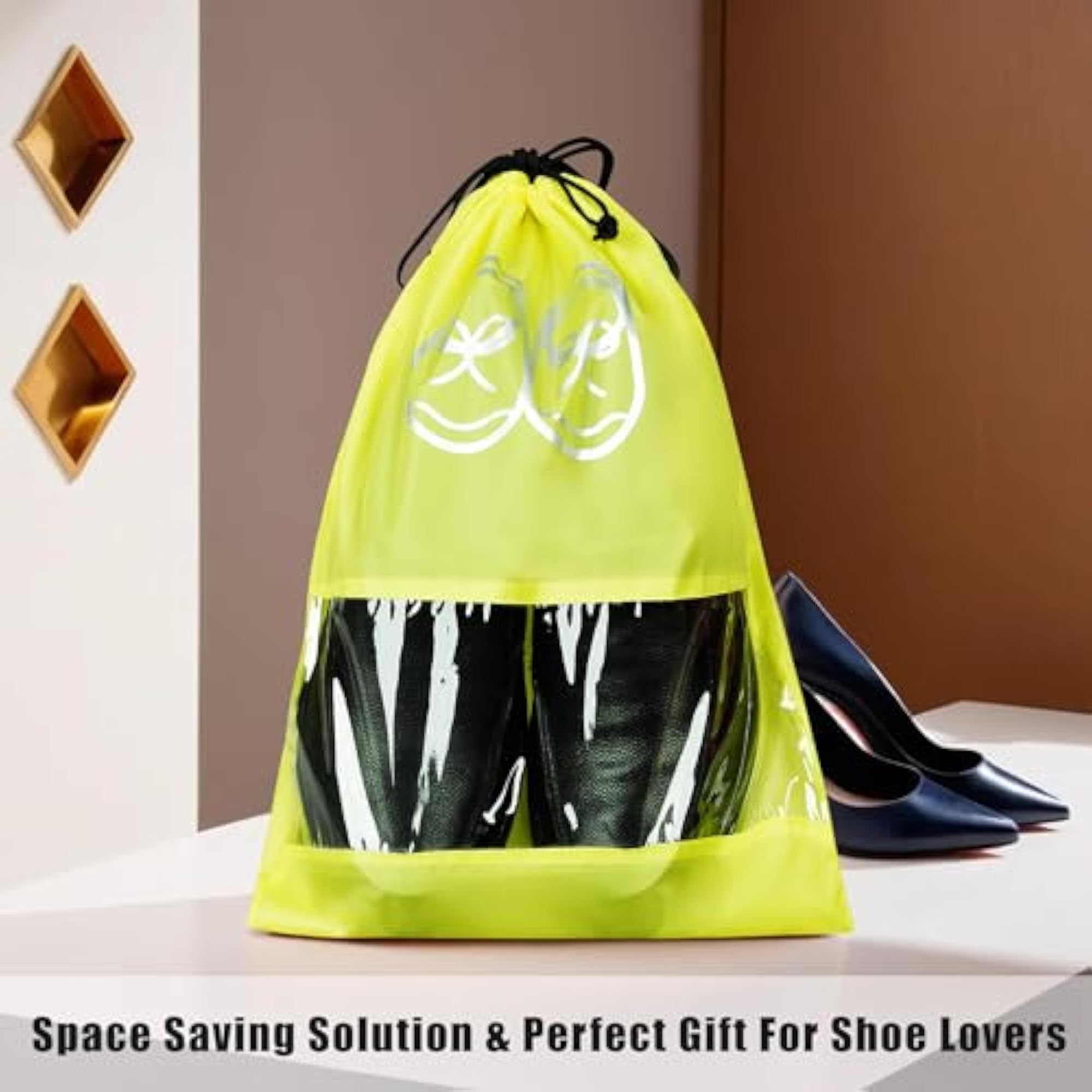 Pack of 12 Travel Shoe Organizers, Waterproof Storage Bags