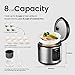 COMFEE' Rice Cooker, 6-in-1 Stainless Steel Multi Cooker, Slow Cooker, Steamer, Saute, and Warmer, 2 QT, 8 Cups Cooked(4 Cups Uncooked), Brown Rice, Quinoa and Oatmeal, 6 One-Touch Programs