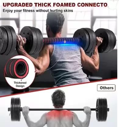 Image of LIONER Dumbbell Rods with Connectors (24mm Diameter) |Barbell Rods Weight Lifting Strength Training & Exercise Fitness, Equipment for Home Gym Workout