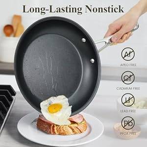 Hard anodized nonstick cookware sets 10 piece with stainless steel handle pots and pans set non stick kitchen induction cooking sets dishwasher safe oven safe essential  urban country home decor