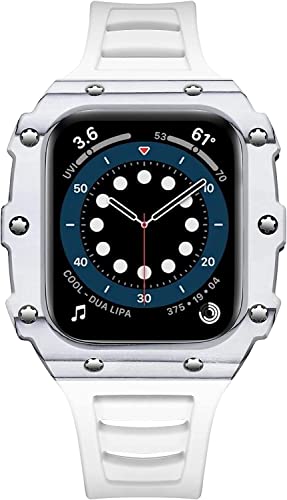 Bracelet Apple Watch carbone premium EZZON pour iWatch 45mm 44mm avec coque protectrice élégante