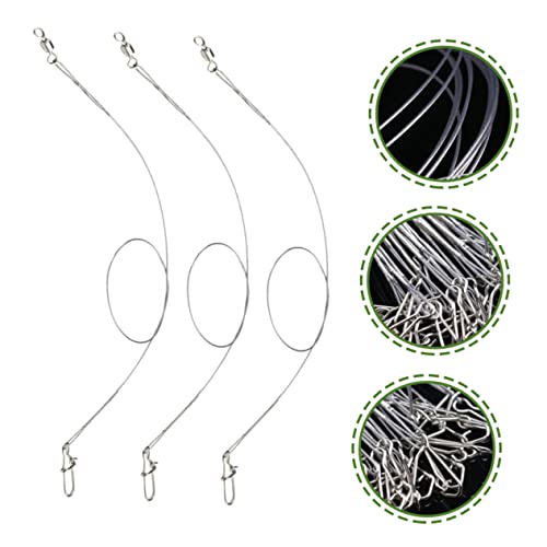 VICASKY 24 piezas Líderes de Pesca de Metal Duraderos miniatura 5