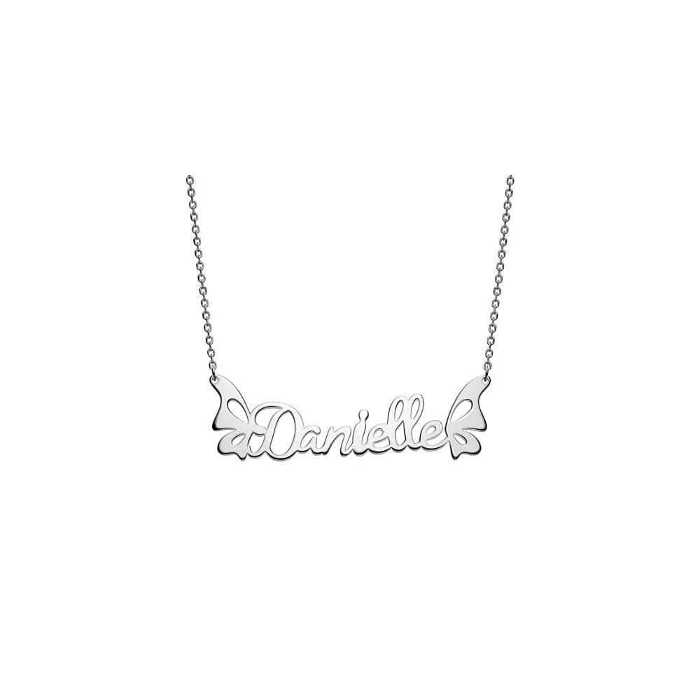 Govind Womens Silver Plated Personalized and Customized Dainty Name Butterfly Style Pendent Necklace (Gemsworld007) (B09G1PPJNZ) Amazon Price History, Amazon Price Tracker