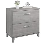 Bush Home 2 Drawer Lateral File Cabinet, Letter and Legal-Size Document Storage for Home or Professional Office, Somerset Collection, Platinum Gray