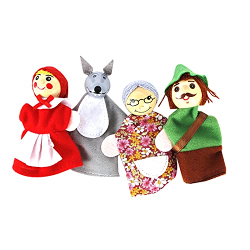 Recopilación y reviews de Marionetas caperucita que puedes comprar esta semana. 19 4pcs / Set Caperucita Roja Navidad Animal Marioneta De Dedo Juguete Juguetes Educativos Narración Muñeca Marionetas De Dedo De Dibujos Animados para Niños Terciopelo Lindo...
