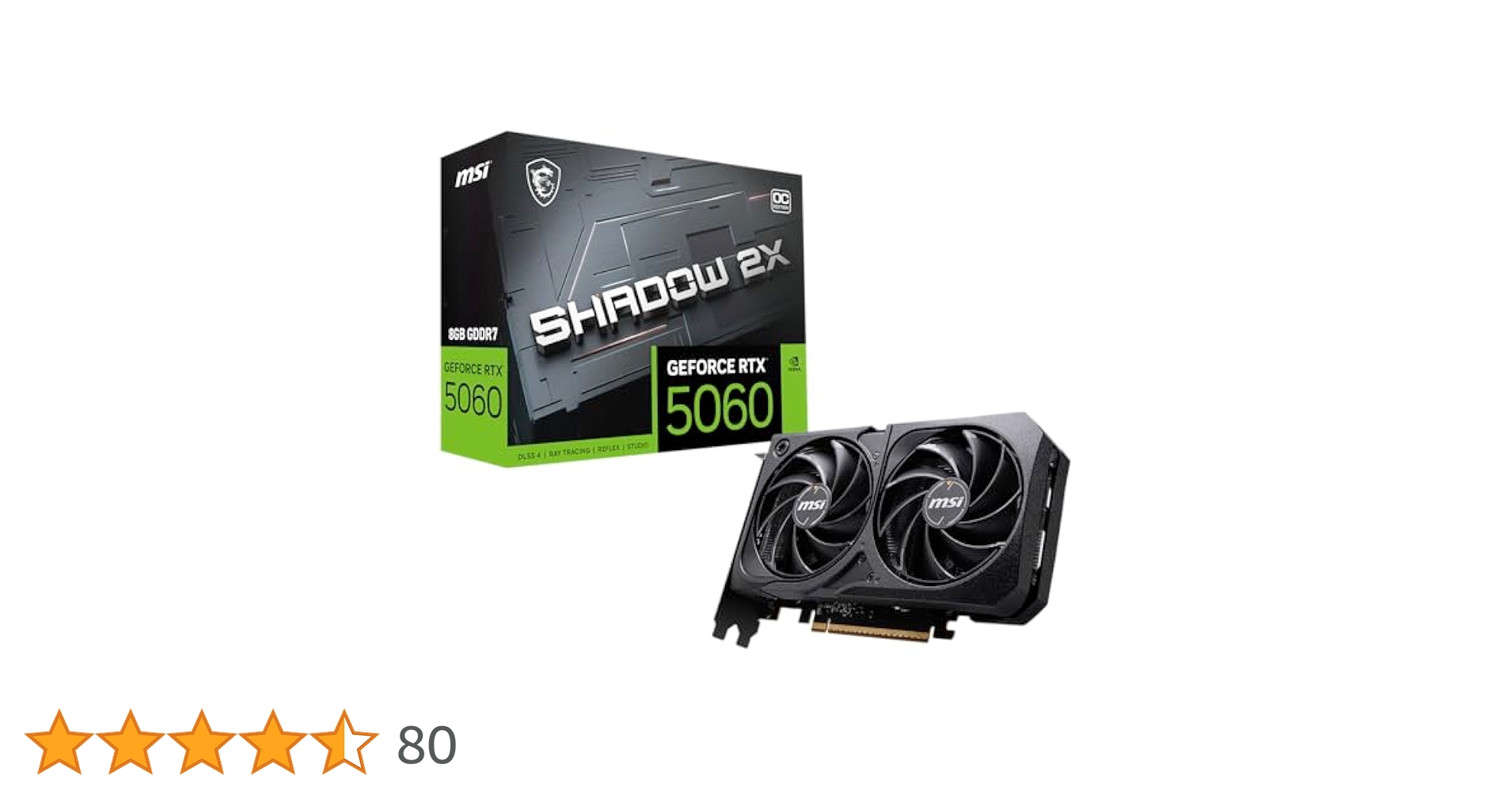 グラフィックボード・グラボ・ビデオカード MSI Gaming RTX 5060 8G Shadow 2X Amazon | MSI Gaming RTX 5060 8G Shadow 2X OC グラフィック
