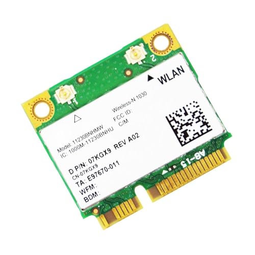 Image of Wireless-N 1030 Half Mini PCIe Network Card | 300 Mbps with Bluetooth Support | HMC WLAN Replacement Part 1230BNH Wi-Fi Card 11230BNHMW
