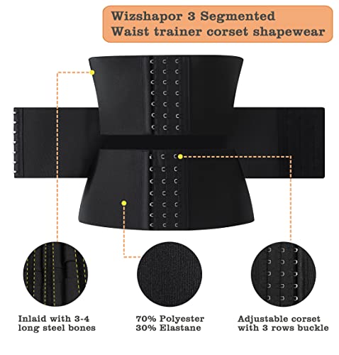 Wizshapor Waist Trainer Corset Shapewear For Women Body Shaper 3 Segmented Hourglass Waist Cincher Steel Bones Corset #TOP2