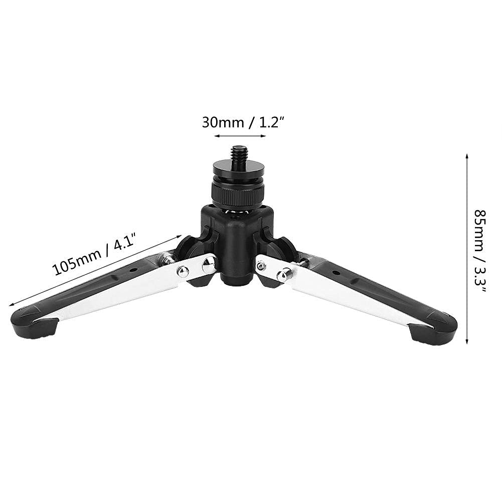 Base de trípode Soporte de trípode Plegable Universal Mini Soporte de Tres pies Base de trípode monopié con Tornillo de Montaje de 1/4 pulg.