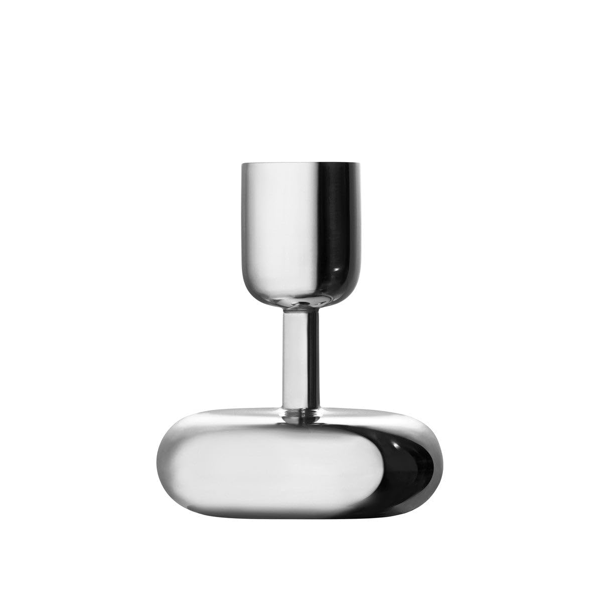 Iittala Kerzenständer Nappula Edelstahl 107mm silber
