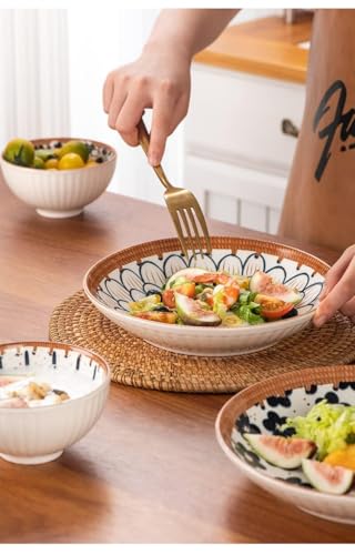 Image of YELONA Ceramic Plate Set of 2 | 8-Inch Petal Design Porcelain Dinner Plates | Floral Petal Pattern | Microwave & Dishwasher Safe | 20.5 cm | Lead-Free Tableware