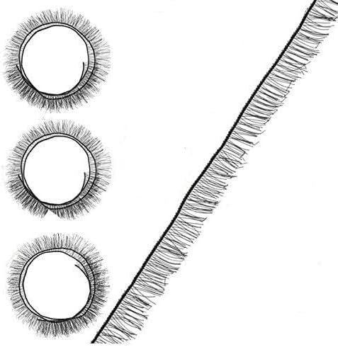Keledz 20PCS Doll Eyelashes Strips BJD Doll Eye Make Up Accessory Reborn Baby Dolls Eye Lashes for Doll DIY Craft Making 200 x 8mm Black