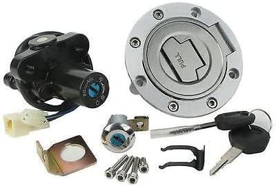 Motorcycle Ignition Switch Set + Tank Gas Cap Cover + Seat Lock + 2 Locking Keys Assembly Set TS-14 Kit Forfor Yamaha YZF R1 / R6 1992-2012