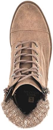 WHITE MOUNTAIN Shoes Daisy Women's Lace-up Water Resistant Bootie, Cognac/Waxy/Fabric, 11 M | Image 1