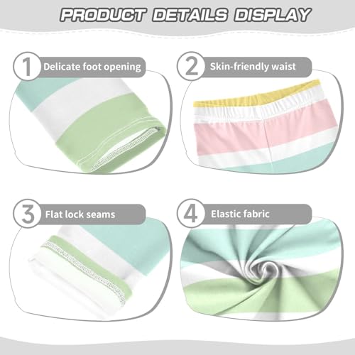 GuoChe Easter Festive Stripes Little Girls Shorts Cotton Cartwheel Shorts Girls Clothes Under Skirt3