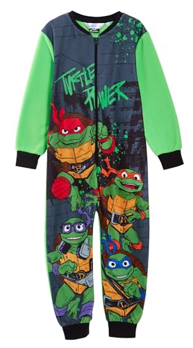 Teenage Mutant Ninja Turtles Onesie pour garçons Pyjama en Polaire Pyjama TMNT Vêtements de Nuit zippé Tout en Un