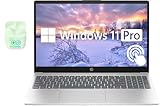 HP 15.6" Touchscreen Business & Student Laptop Computer, 32GB RAM 1TB SSD, 6-Cores Intel Core i3, Windows 11 Pro with Microsoft Office Included, PLUSERA Earphones, Silver