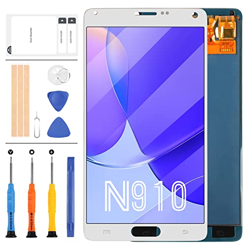 Schermo di Ricambio per Samsung Galaxy Note 4 N910 LCD Touch Screen Digitizer N910A N910H N910P N910R4 N910T N910V N910F 5.7 Display Sensore Lente Vetro Montaggio Completo con Strumenti TFT Bianco