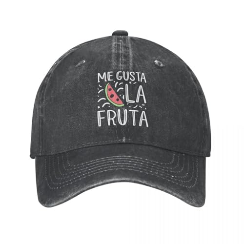 Casual Me Gusta La Fruta Spanish Espana cap per Uomo e Donna, Copricapo Lavato Invecchiato, Cappellini da Esterno, Mi Piace Il Cappello di Frutta