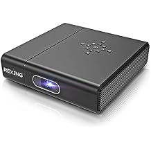 REXING PK2 Smart Projector Full HD 350 ANSI Lumens,3D Video, Digital Zoom, 30-120 DLP Projector, Android, HDMI, USB, WiFi, Miracast, Youtube, Netflix, Included Swivel Stand, Home Entertainment