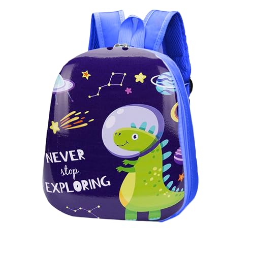 Image of BabyMoon Eggshell Multipurpose Kids Backpack | Children's School Bag for Boys & Girl's | Kids Travel Backpack | Dinosaur Blue
