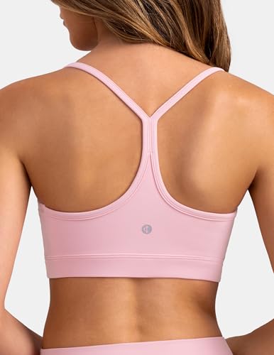 Image of Colorfulkoala Women's Dreamlux Y Back Sports Bra Low Impact Padded Workout Top with Built in Bra A-C Cups